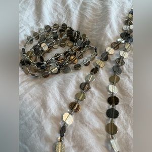 Chico’s earth toned necklace and 5 stretch bracelet bundle